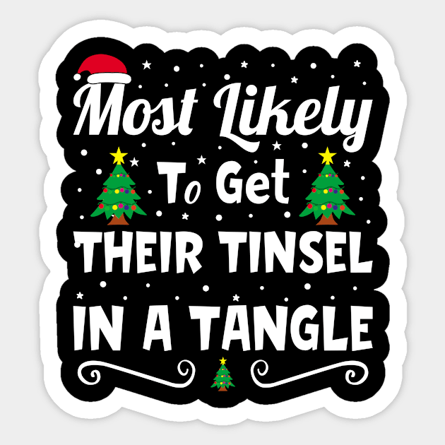 Most Likely Christmas family Sticker by loveshop